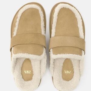 Zara shearling mules